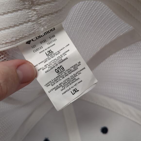 Columbia Fitted Trucker Hat Multicolor XL Mesh Back Tree Flag Outdoor - Picture 10 of 10